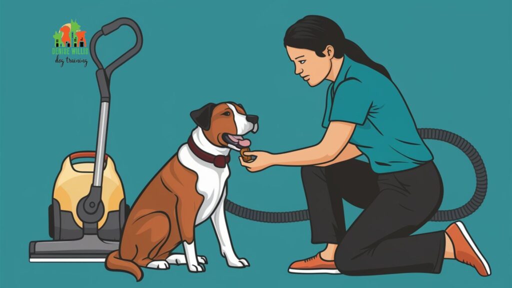 Dog trainer using treats for positive reinforcement