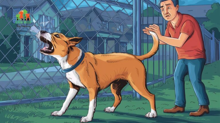 Dog displaying territorial behavior at home