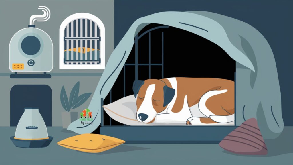 Dog relaxing in a calming, fear-free environment