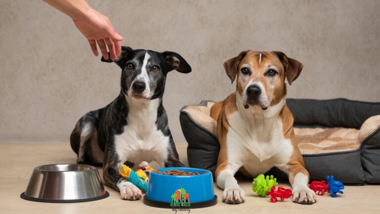 Dogs sharing resources peacefully
