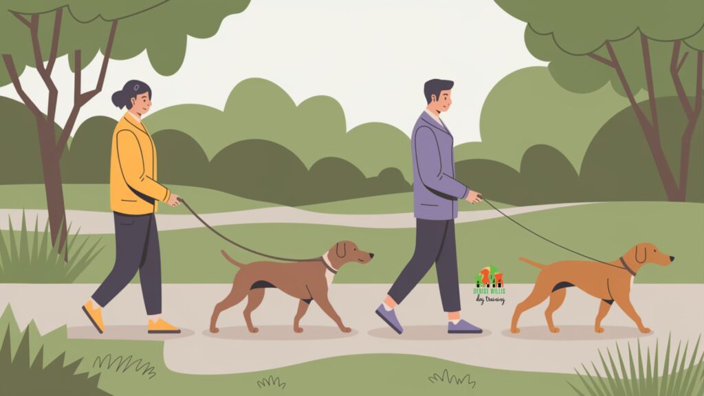 Vector illustration of parallel walking technique