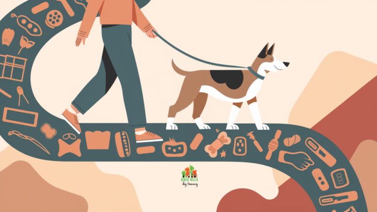Consistency in reducing dog aggression - dog and owner walking together