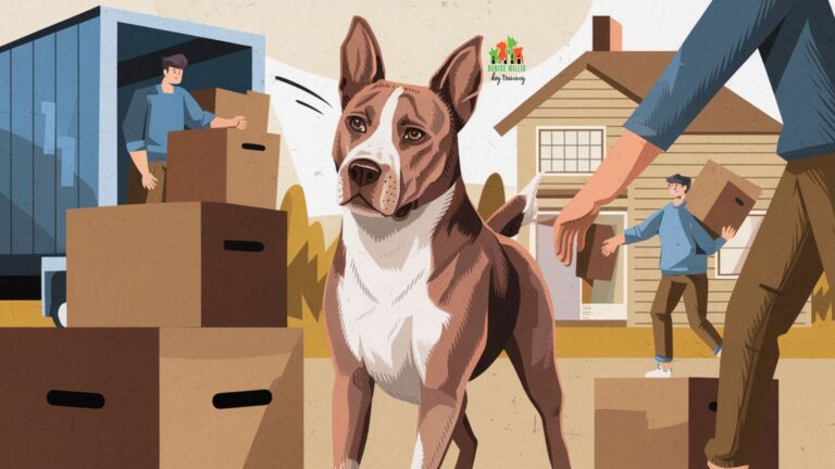 Dog showing signs of aggression during life changes like moving to a new home