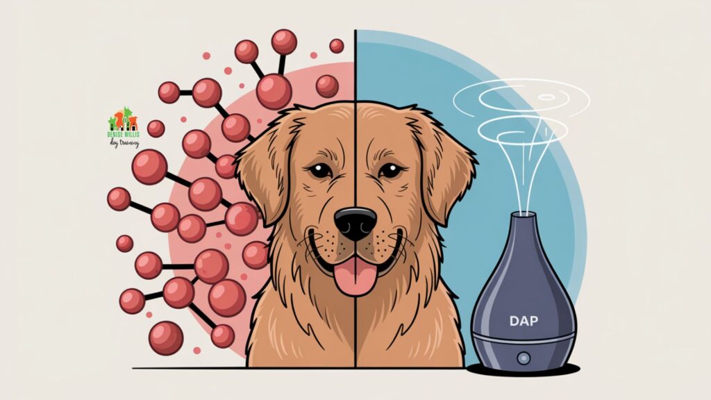 Dog scent triggers management using pheromone therapy to reduce aggression
